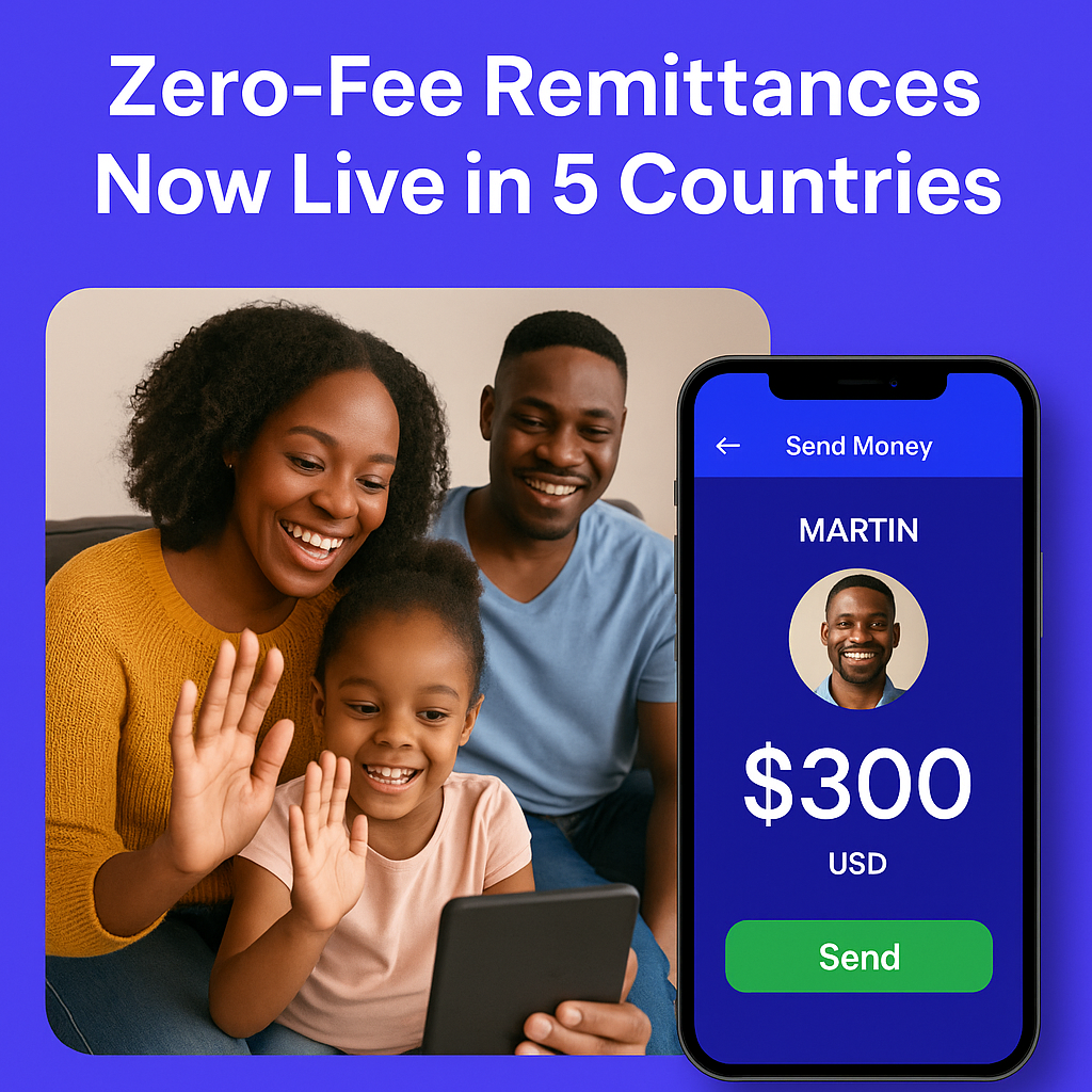 Zero-Fee Remittances Now Live in 5 Countries